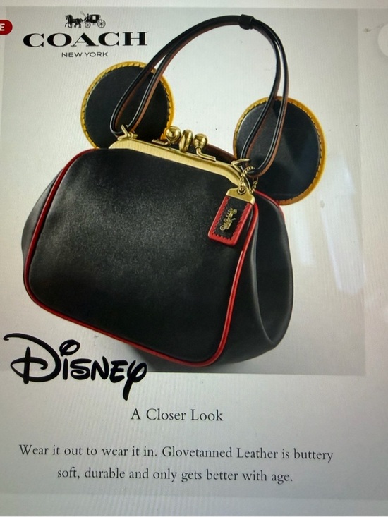 Coach Handbags - Coach 1941  Keith X Haring Disney Mickey Mouse Red Black